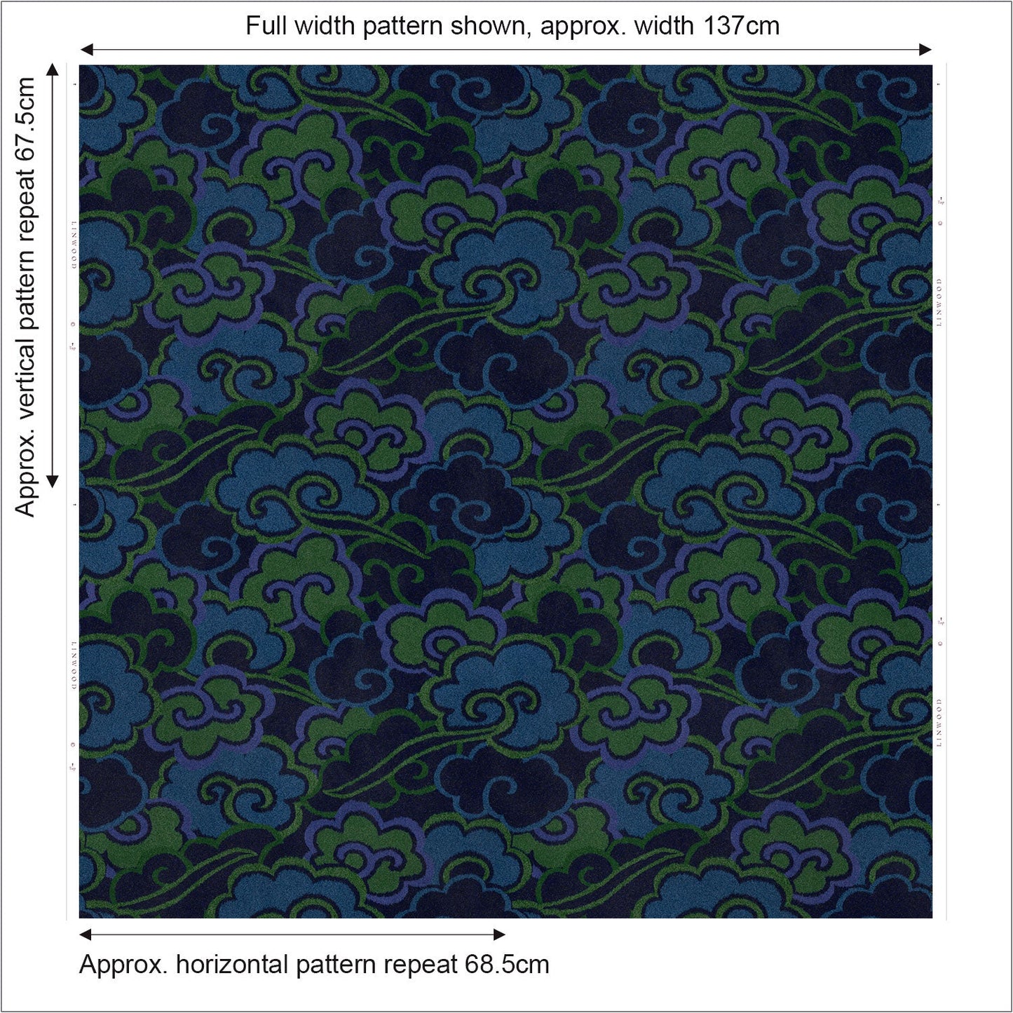 Linwood Kimono Dreams Moss Made to Measure Curtains