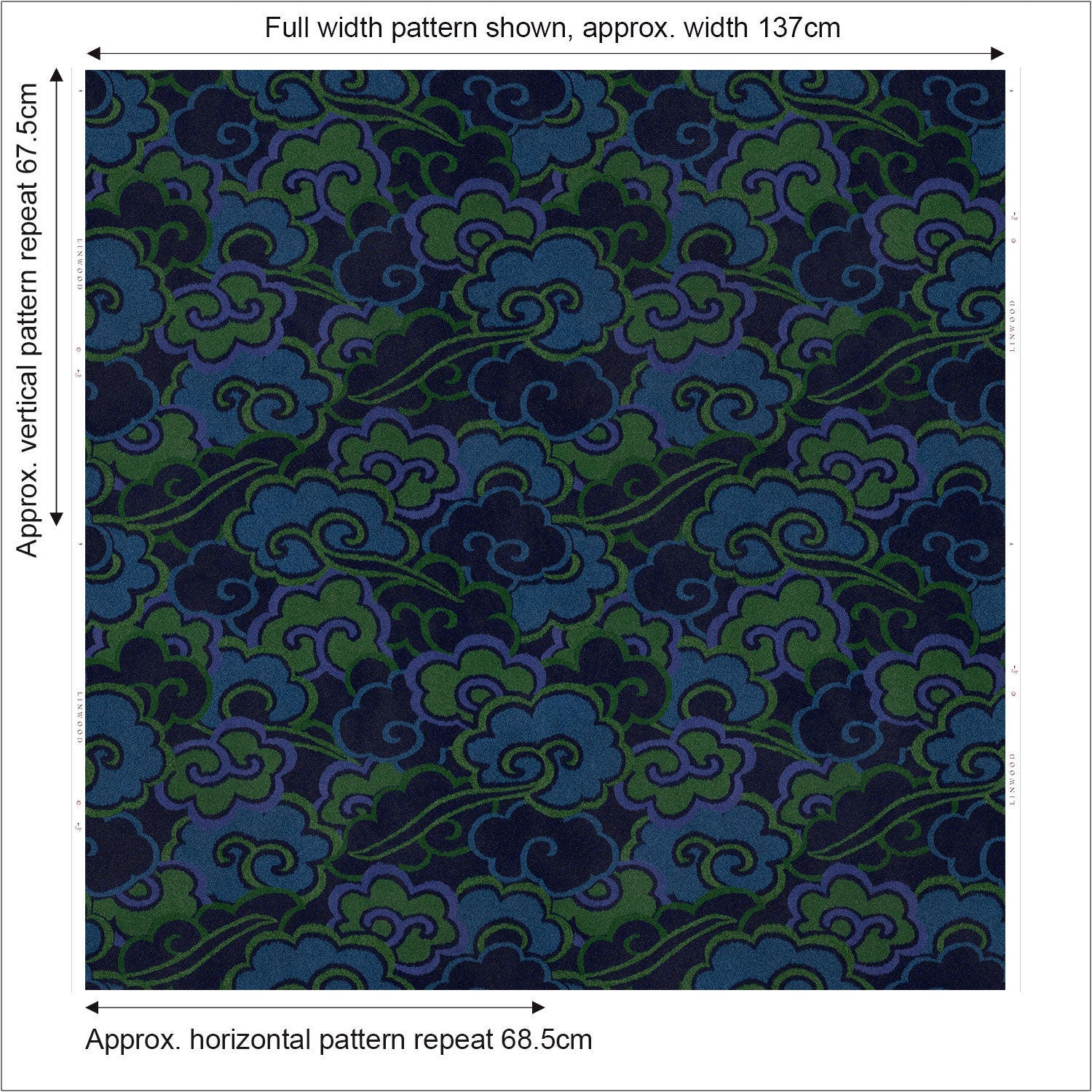 Linwood Kimono Dreams Moss Made to Measure Curtains