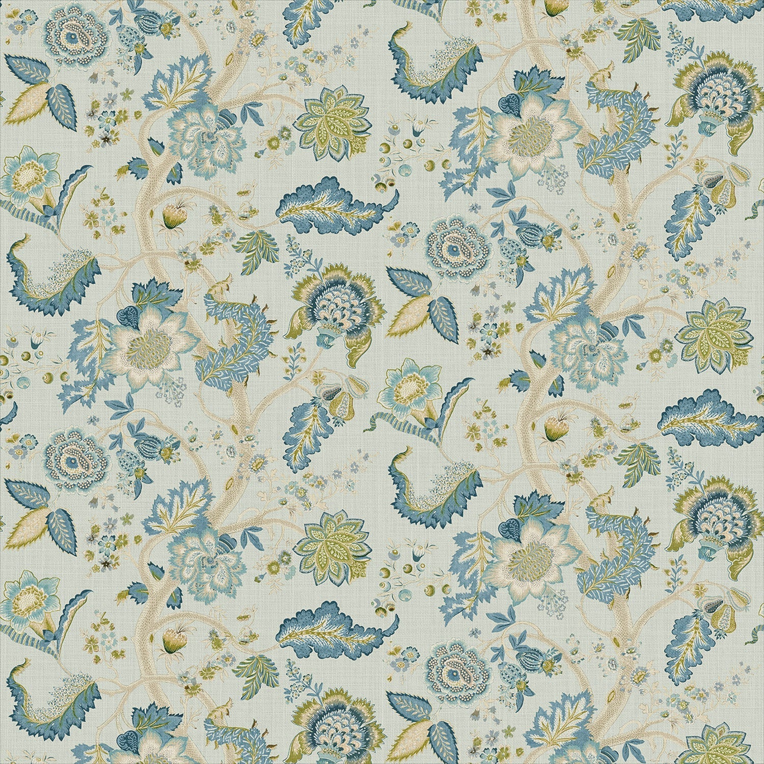 Linwood Kitty Aqua Leaf Made to Measure Curtains