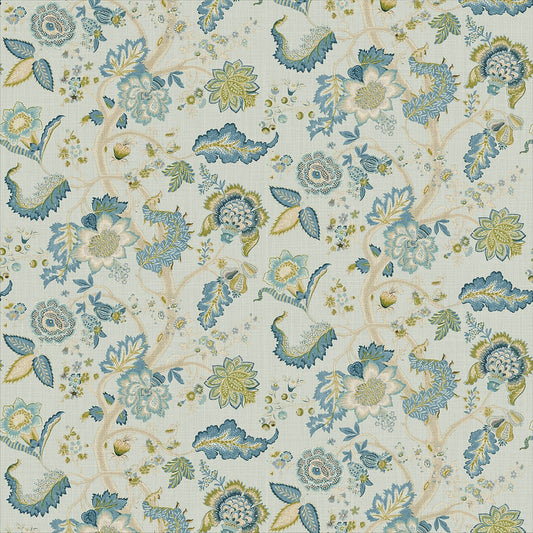 Linwood Kitty Aqua Leaf Made to Measure Curtains