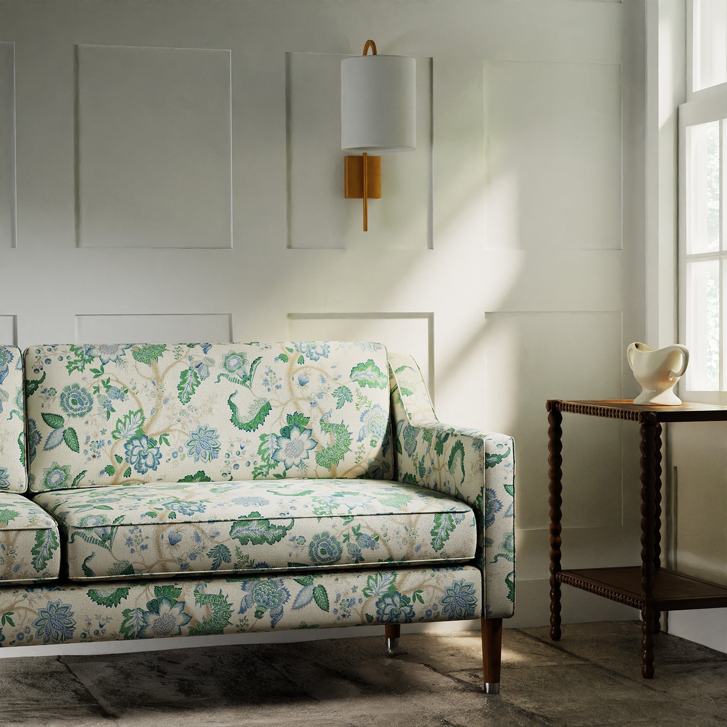 Linwood Kitty Blue Green Made to Measure Curtains