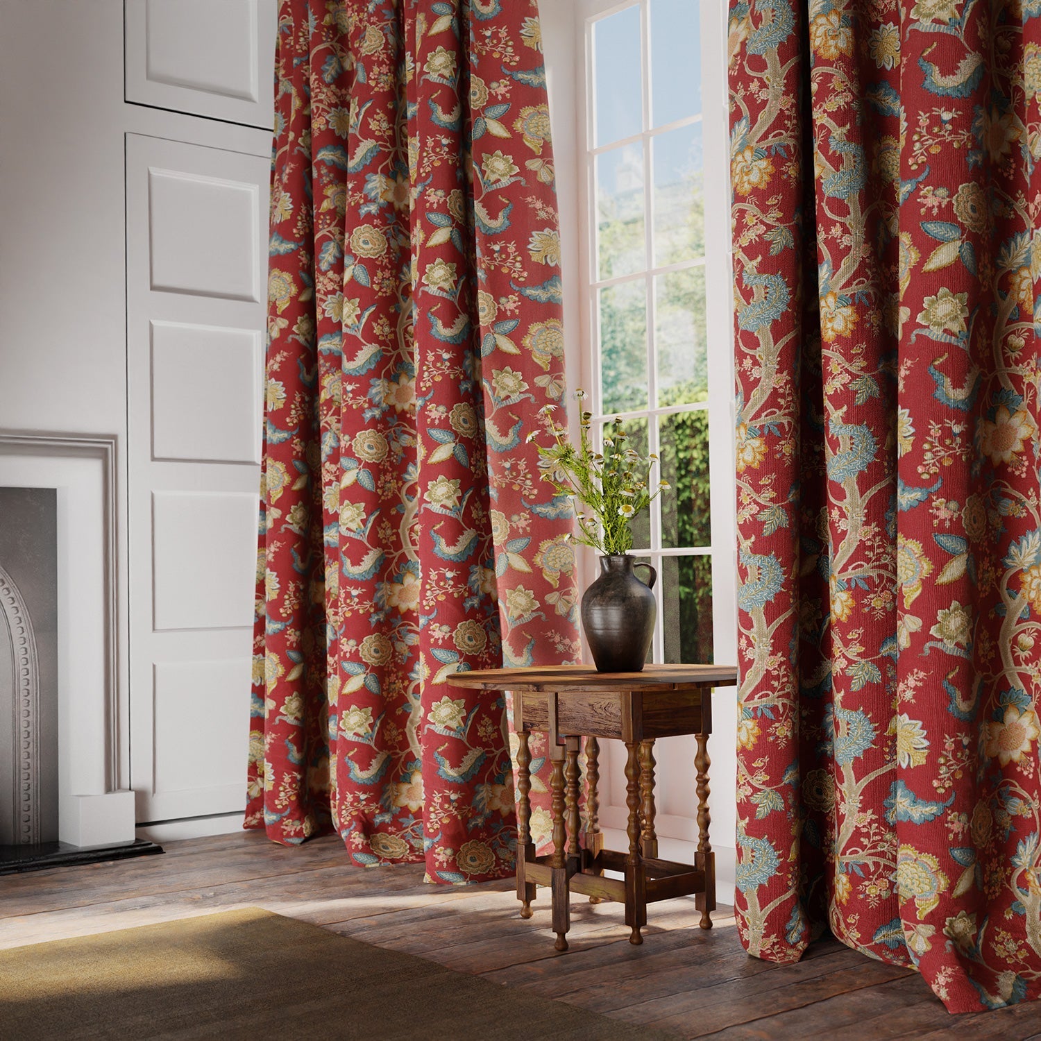 Linwood Kitty Classic Red Made to Measure Curtains
