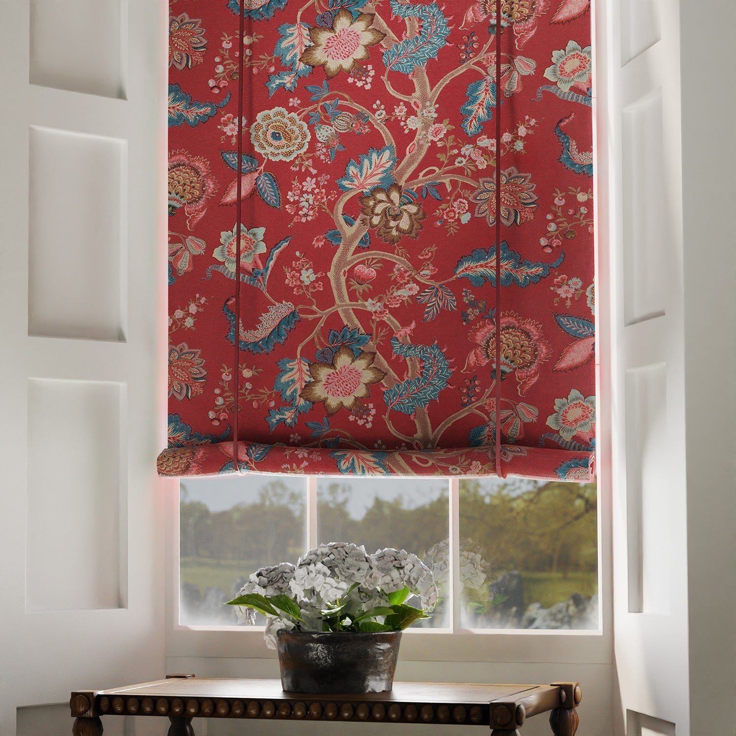 Linwood Kitty Old Red Made to Measure Curtains