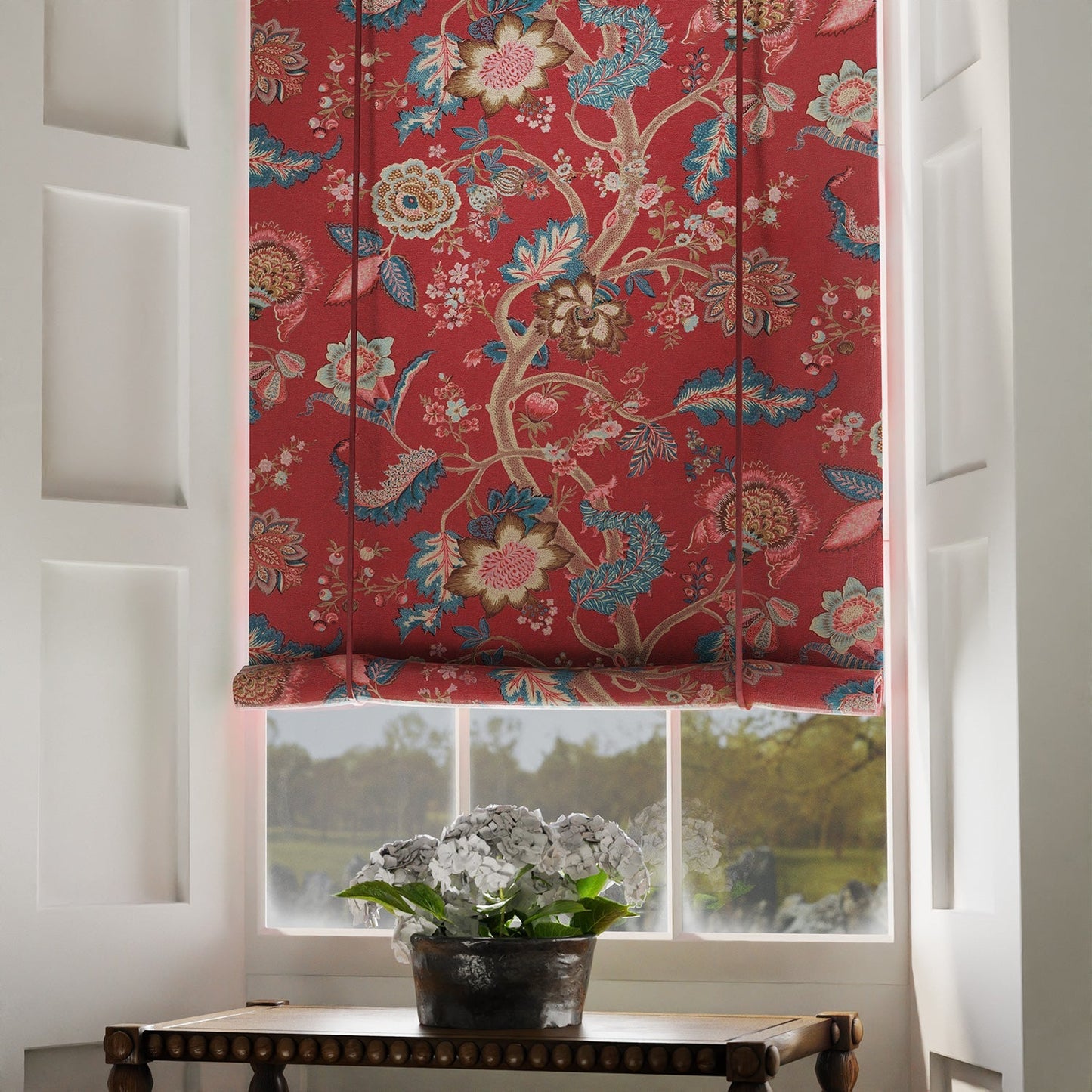 Linwood Kitty Old Red FR Made to Measure Curtains