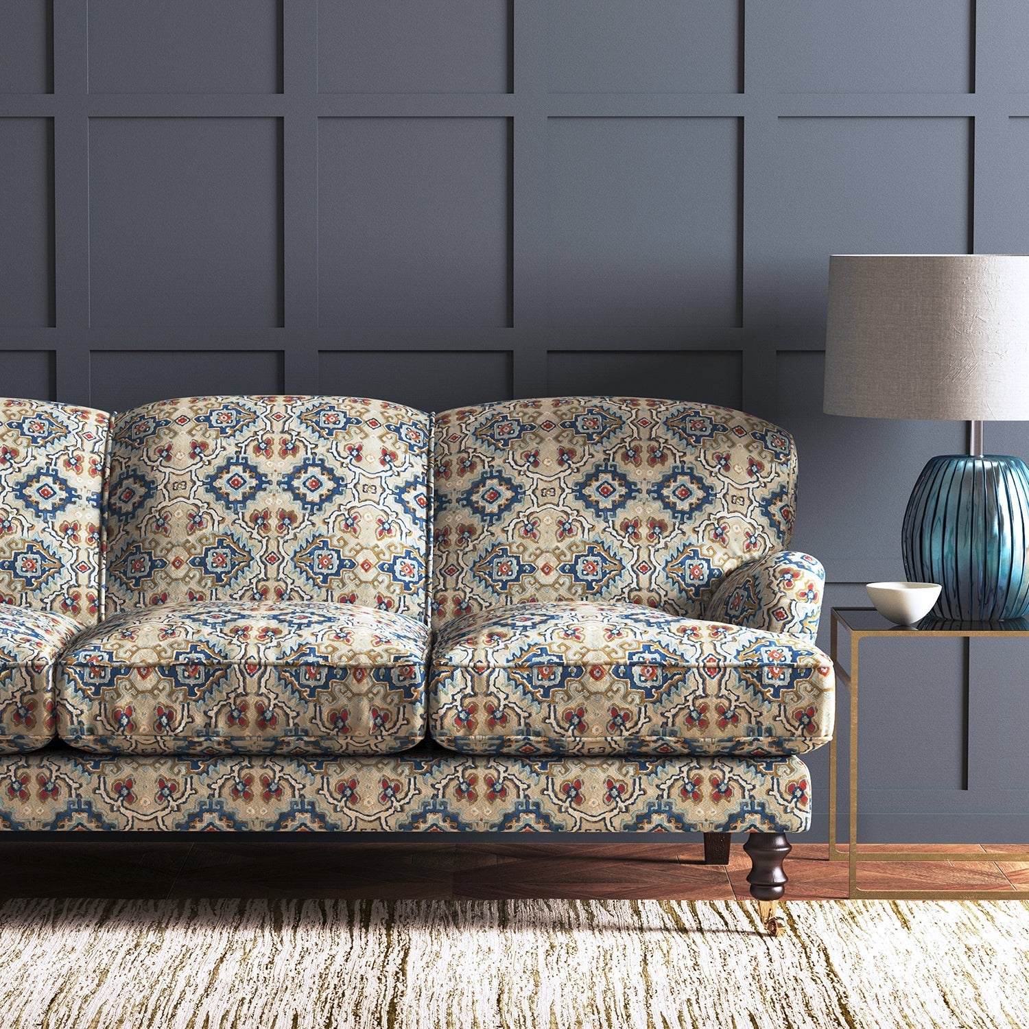 Linwood Kami Bluestone FR Made to Measure Curtains