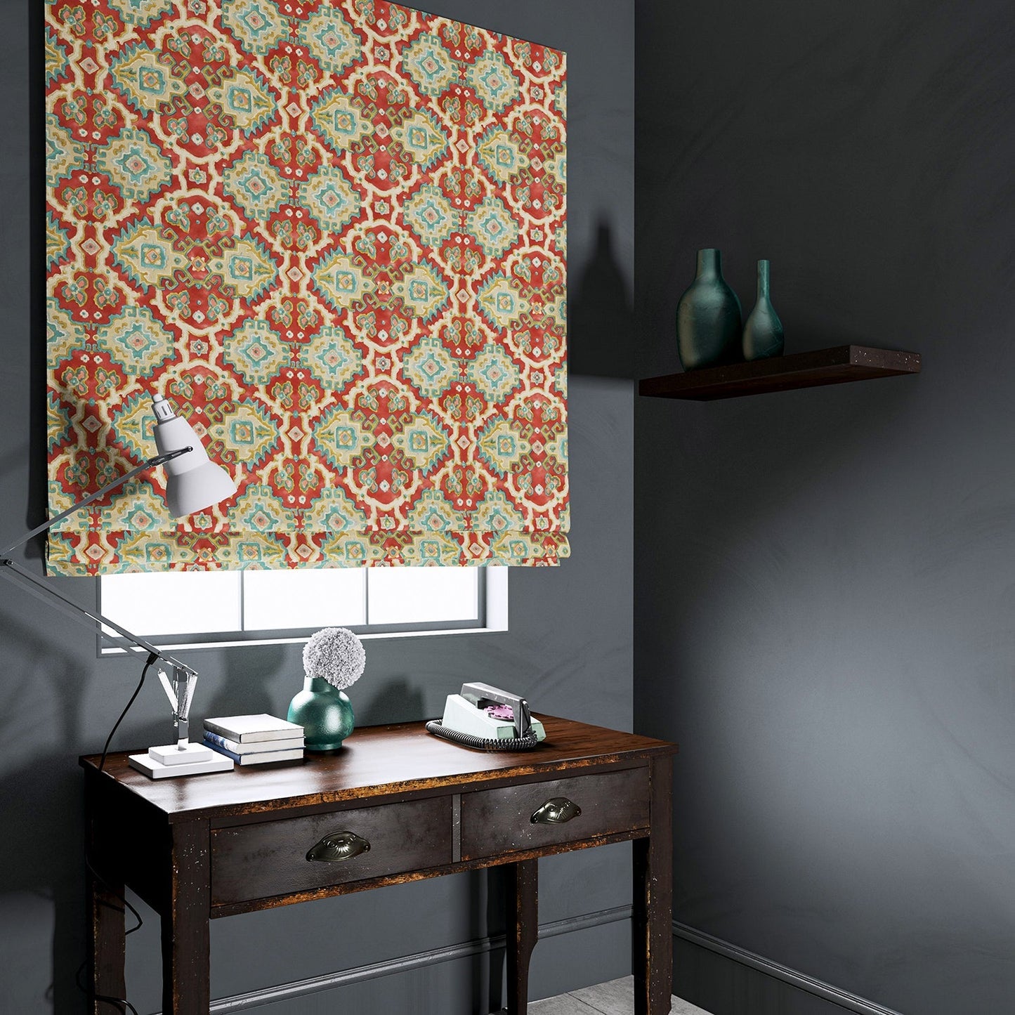 Linwood Kami Chilli FR Made to Measure Curtains