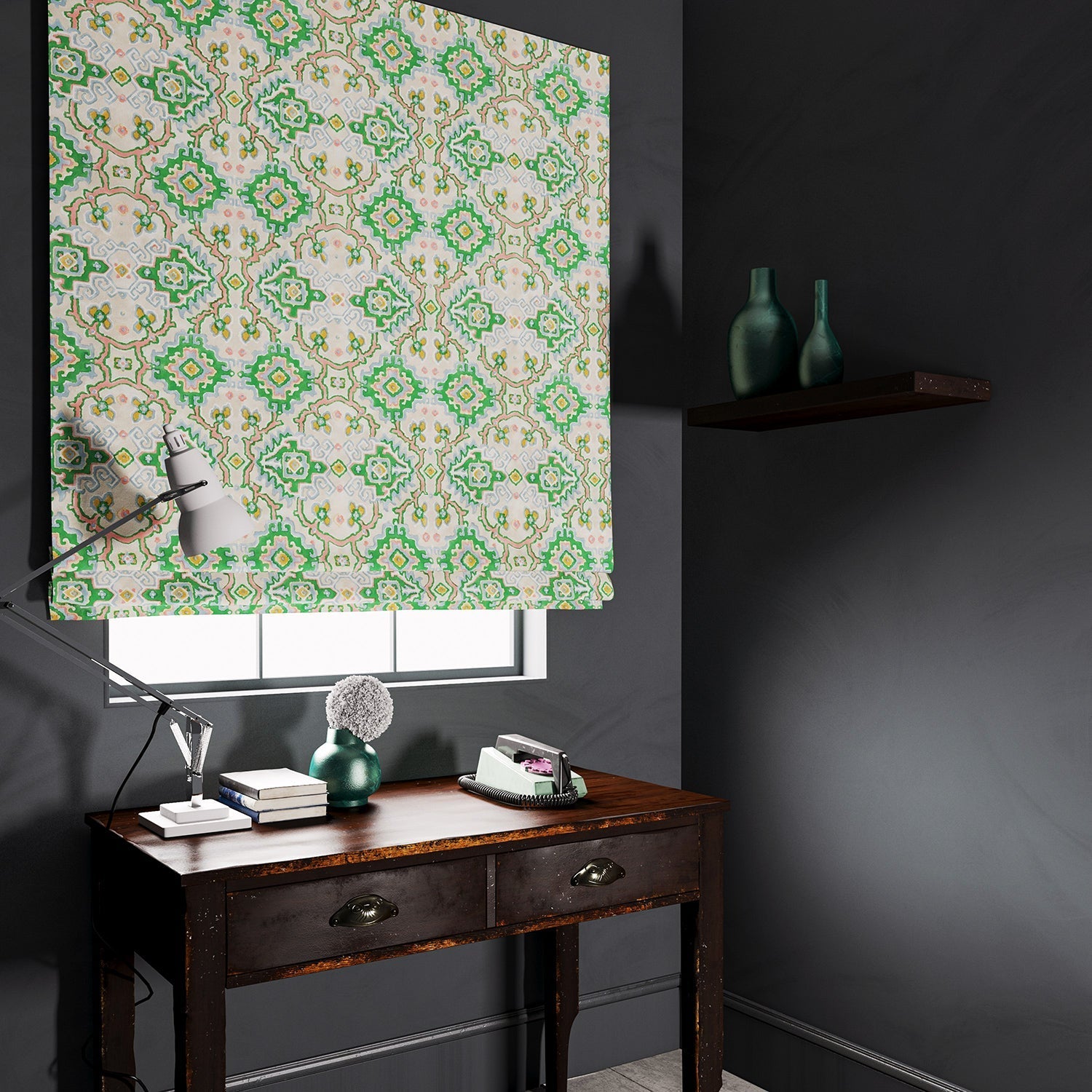 Linwood Kami Emerald FR Made to Measure Curtains