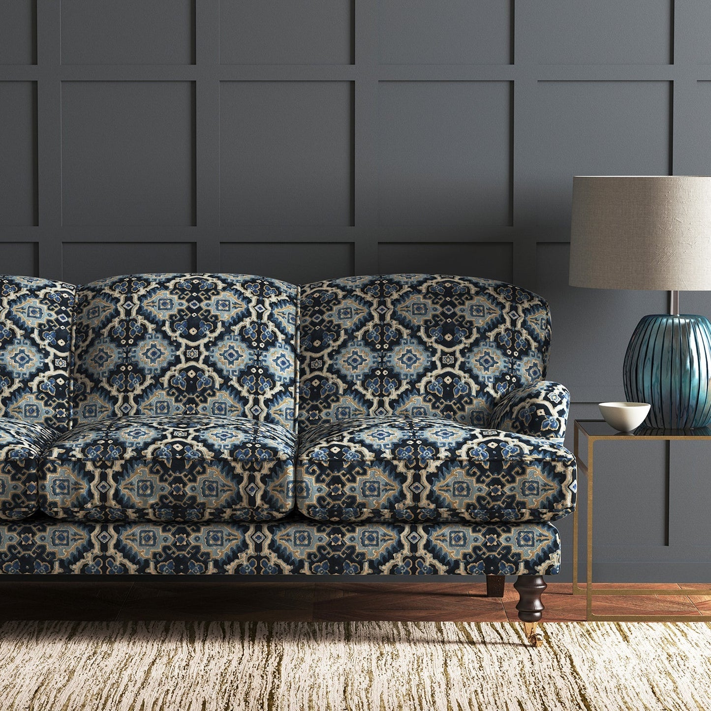 Linwood Kami Indigo FR Made to Measure Curtains