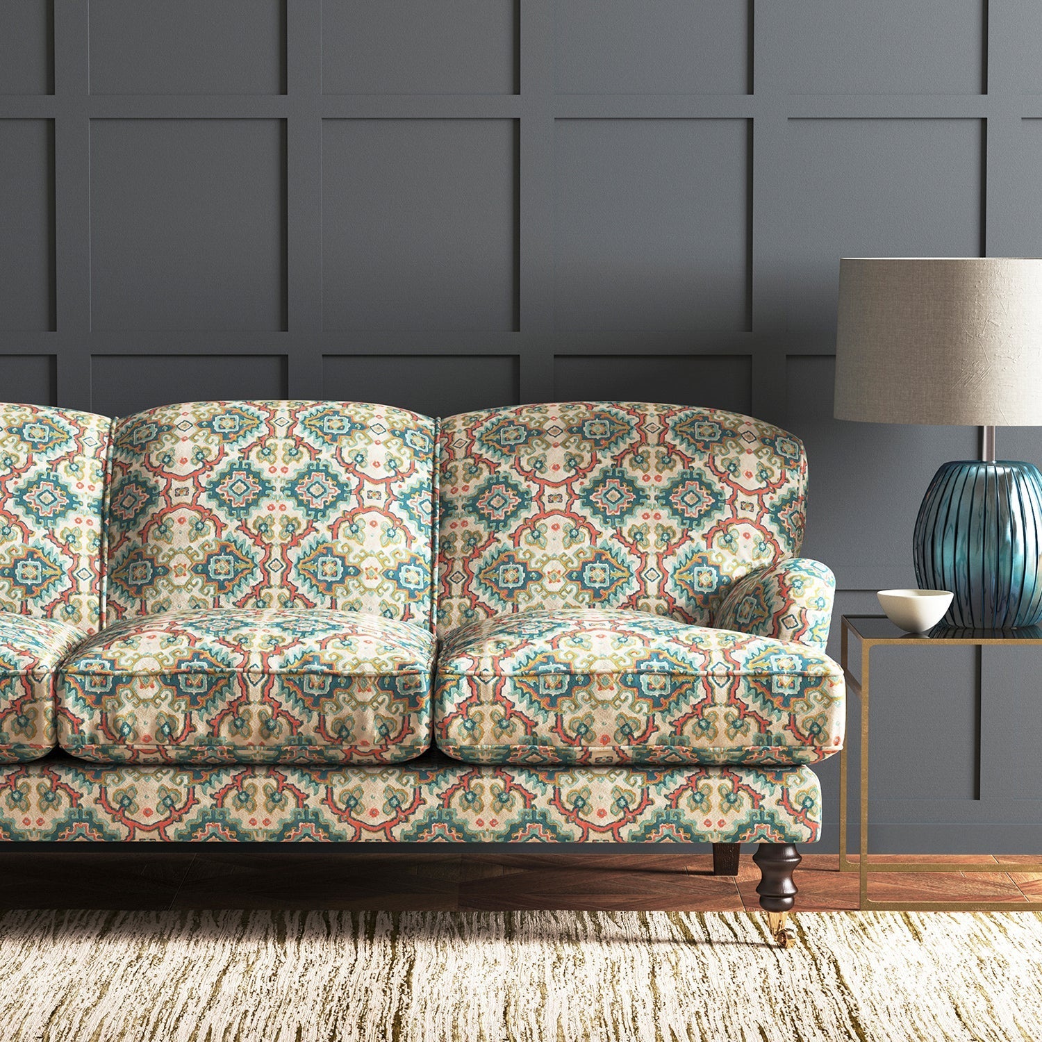 Linwood Kami Teal FR Made to Measure Curtains