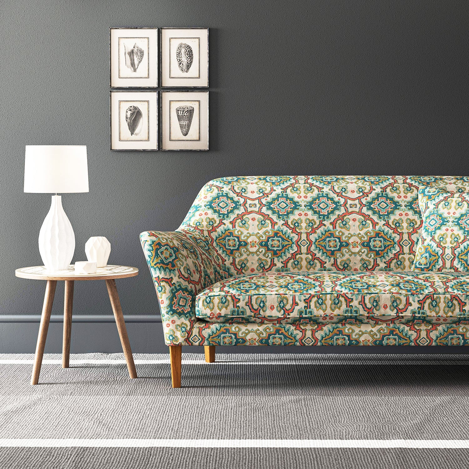 Linwood Kami Teal FR Made to Measure Curtains