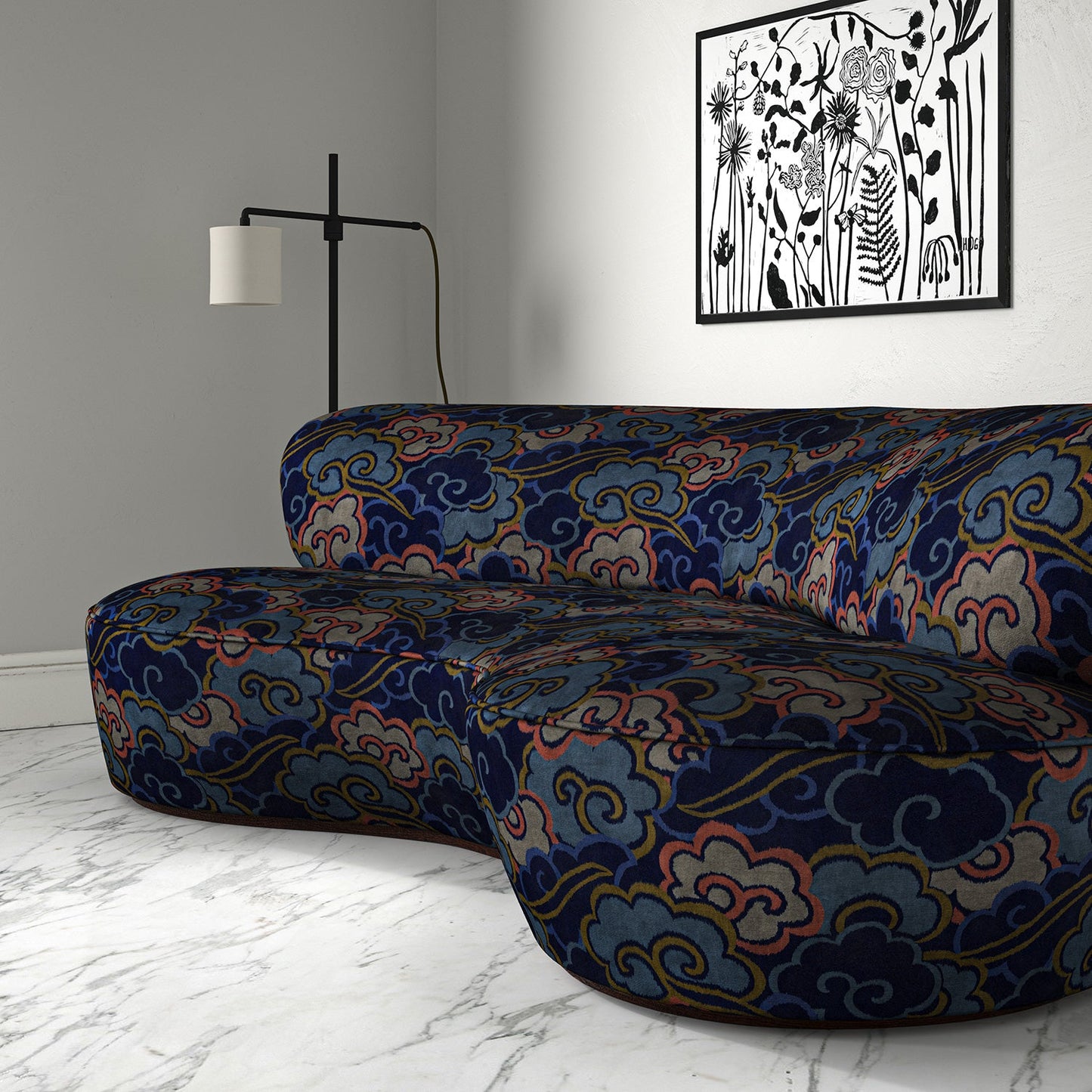 Linwood Kimono Dreams Blaze Made to Measure Curtains