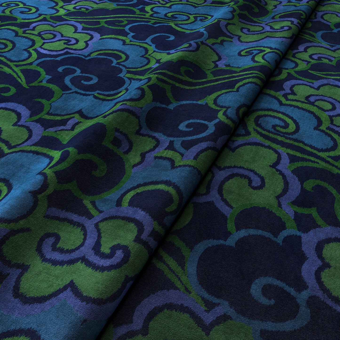 Linwood Kimono Dreams Moss Made to Measure Curtains