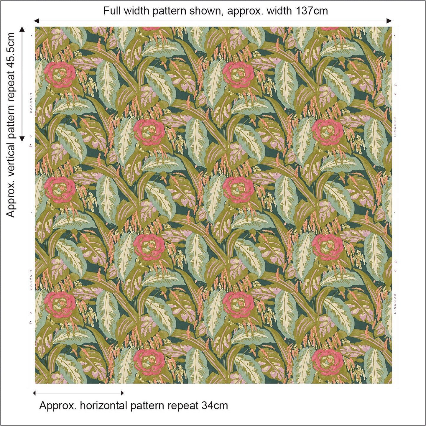 Linwood Les Fauves Olive FR Made to Measure Curtains