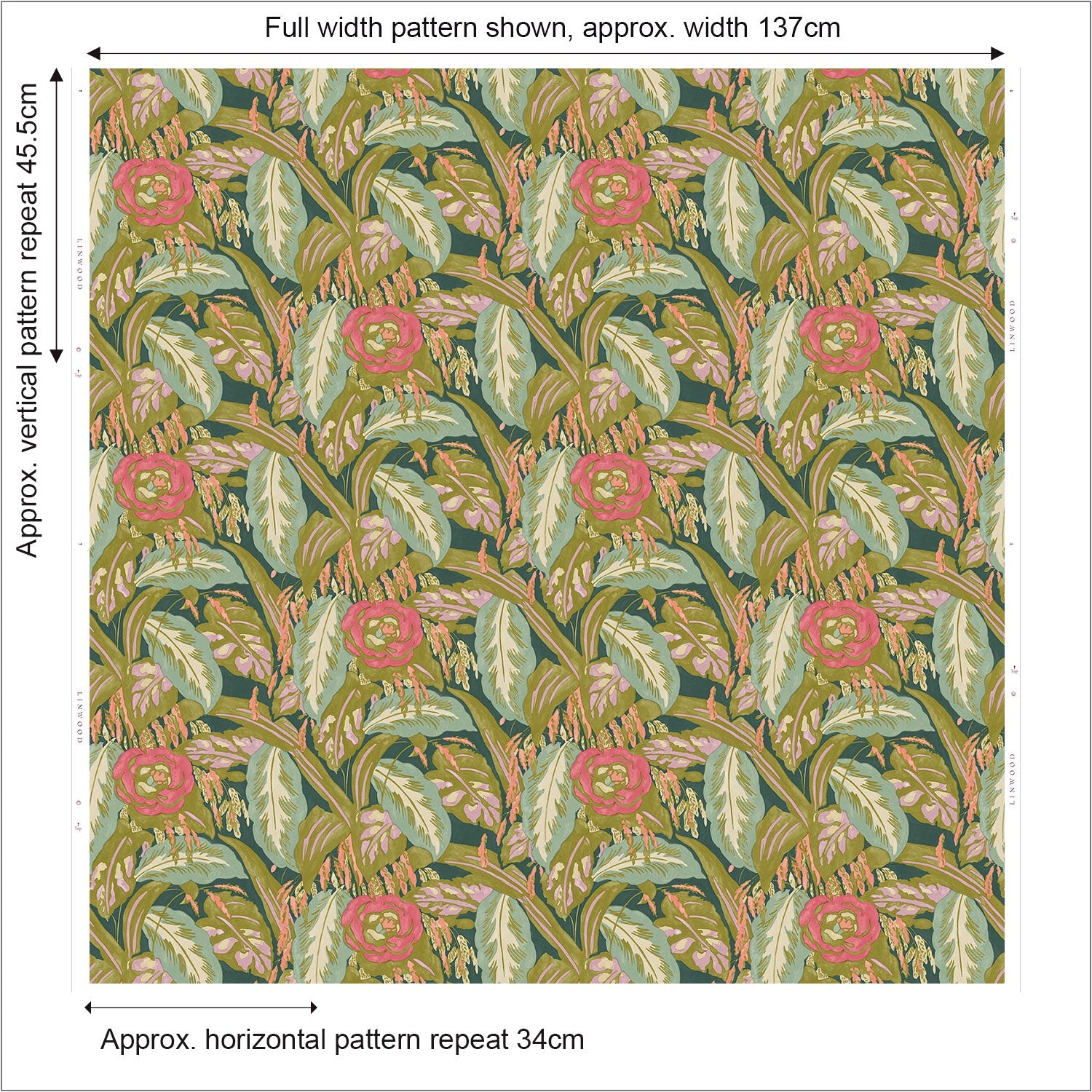 Linwood Les Fauves Olive FR Made to Measure Curtains