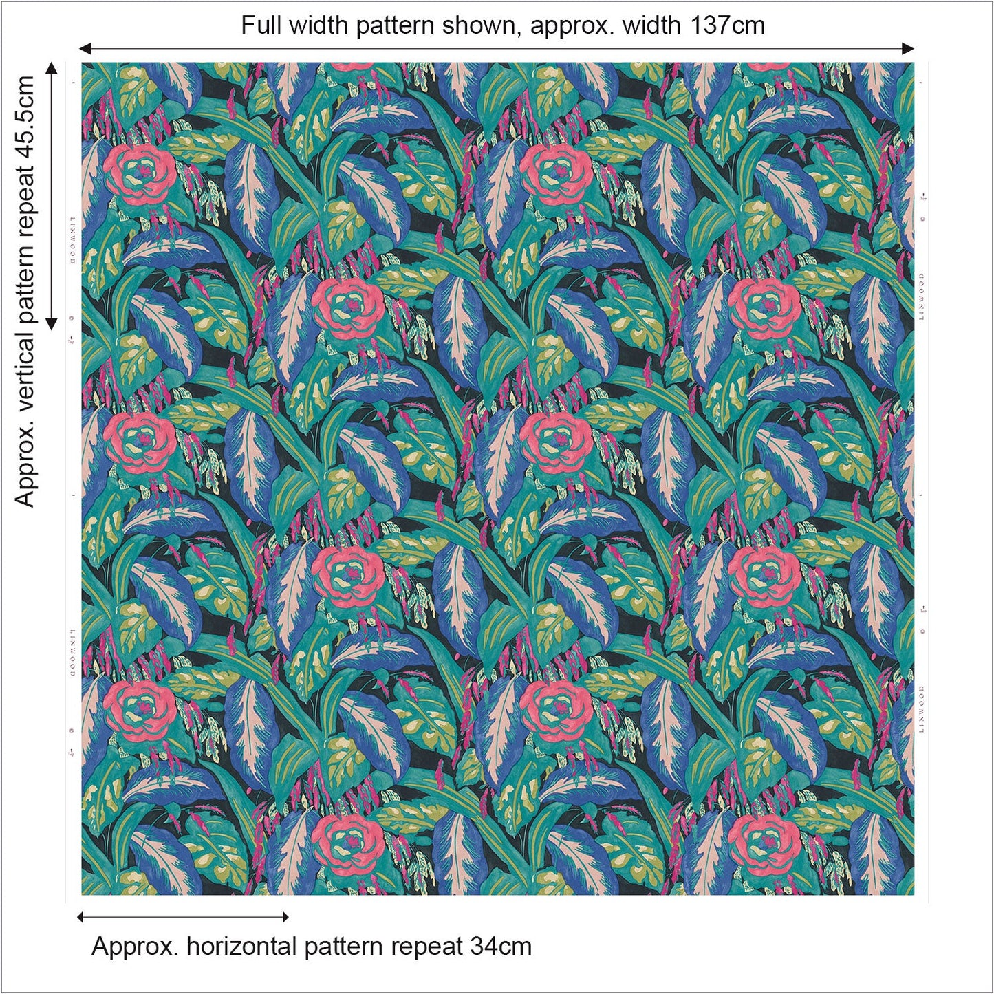Linwood Les Fauves Peacock FR Made to Measure Curtains