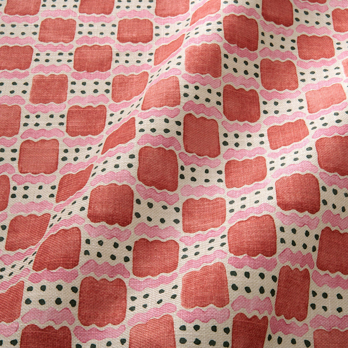 Linwood Ravioli Raspberry Ripple FR Made to Measure Curtains