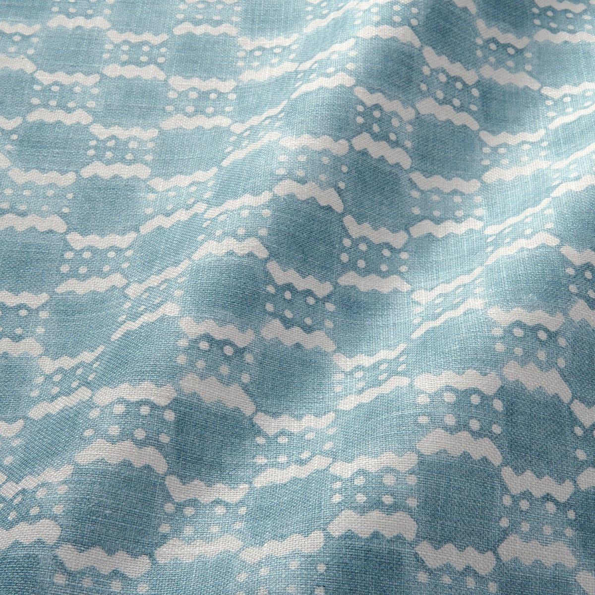 Linwood Ravioli Soft Blue FR Made to Measure Curtains