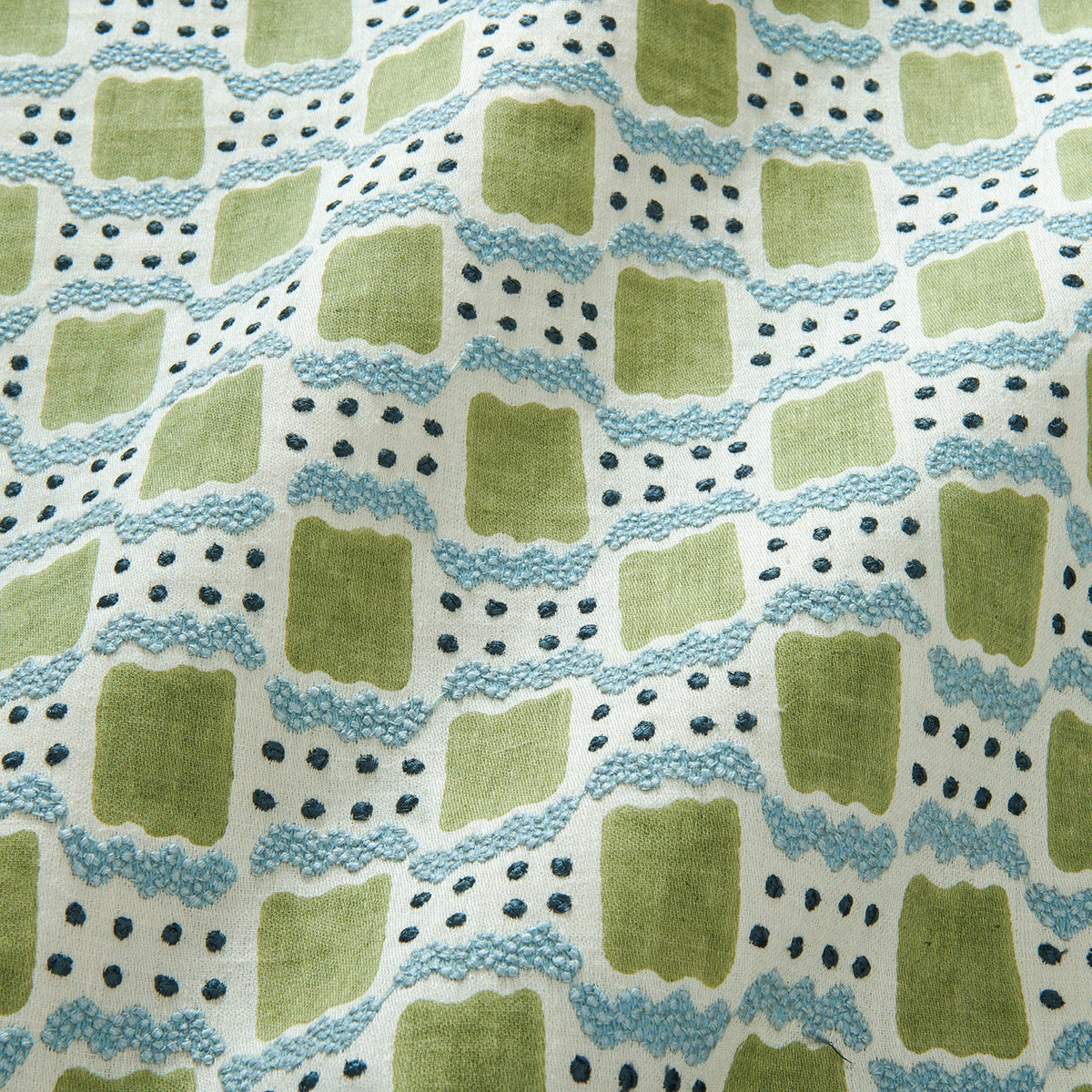 Linwood Ravioli Embroidery Grass Made to Measure Curtains