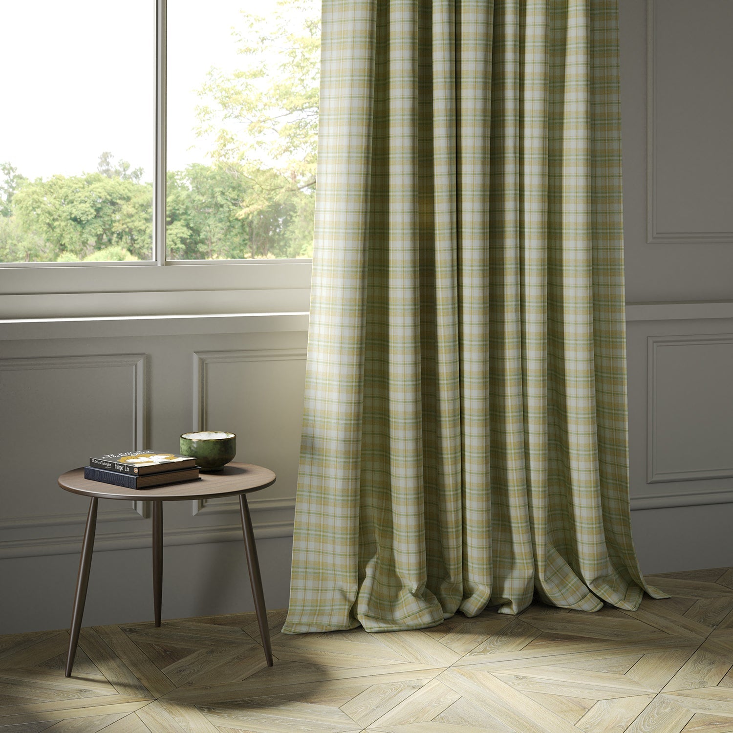 Linwood Bressay Check Sandwick FR Made to Measure Curtains