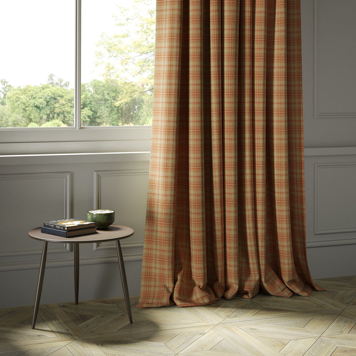 Linwood Bressay Check Ronas FR Made to Measure Curtains