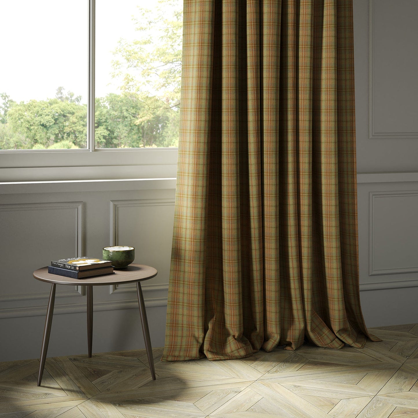 Linwood Bressay Check Quendale FR Made to Measure Curtains