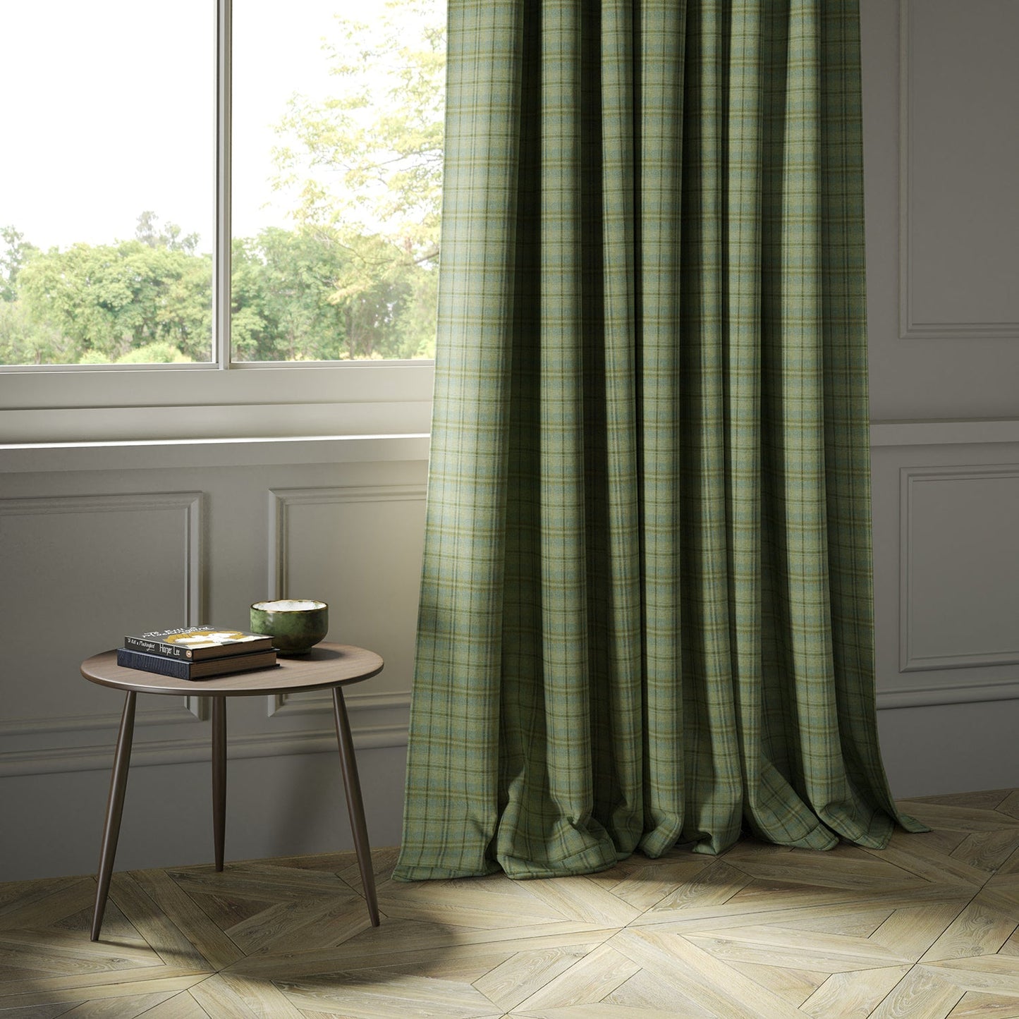 Linwood Bressay Check Hillswick FR Made to Measure Curtains