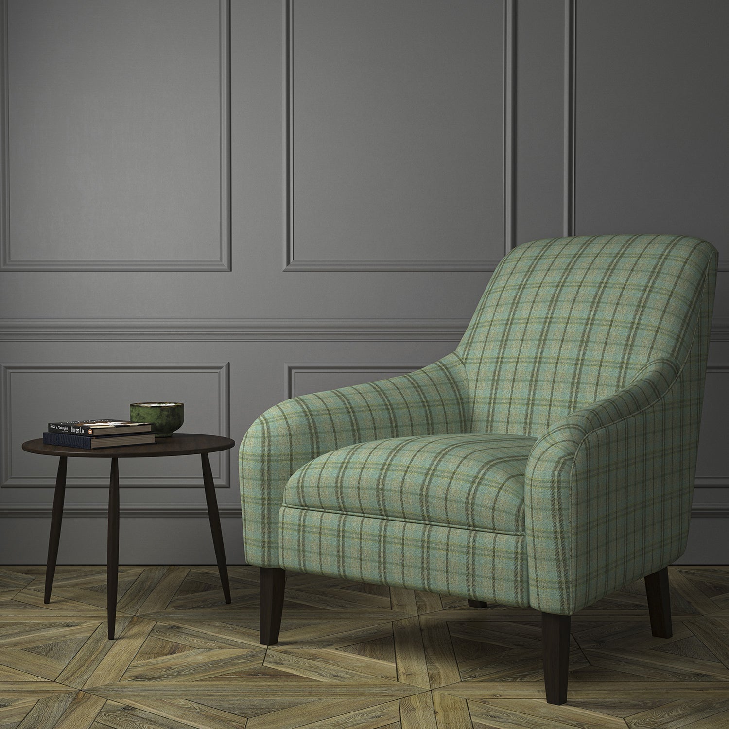 Linwood Bressay Check Olna FR Made to Measure Curtains