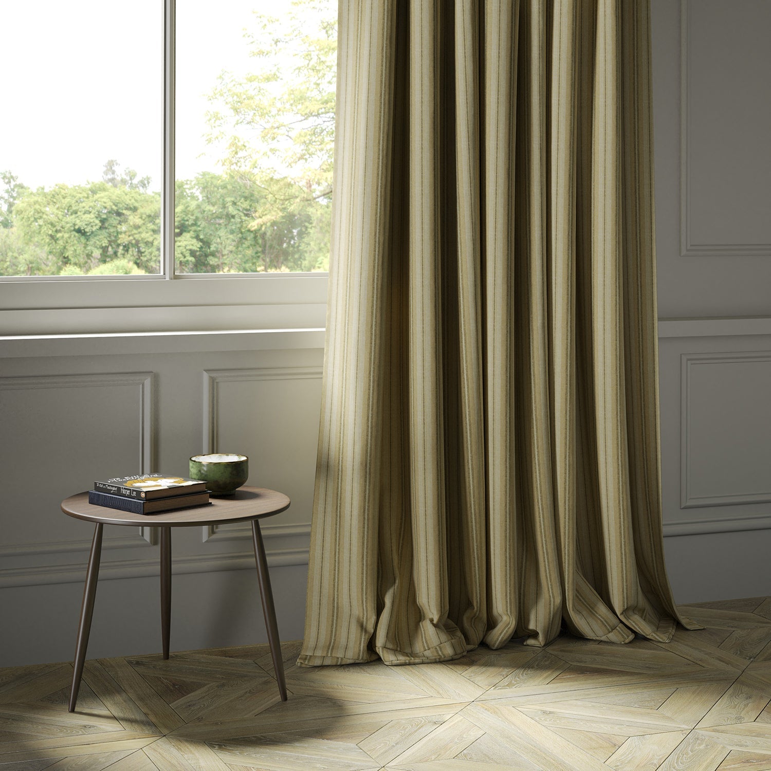 Linwood Bressay Stripe Islay FR Made to Measure Curtains