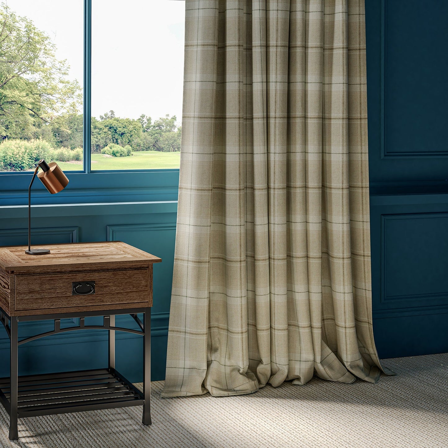 Linwood Beachcomber Fair Isle FR Made to Measure Curtains