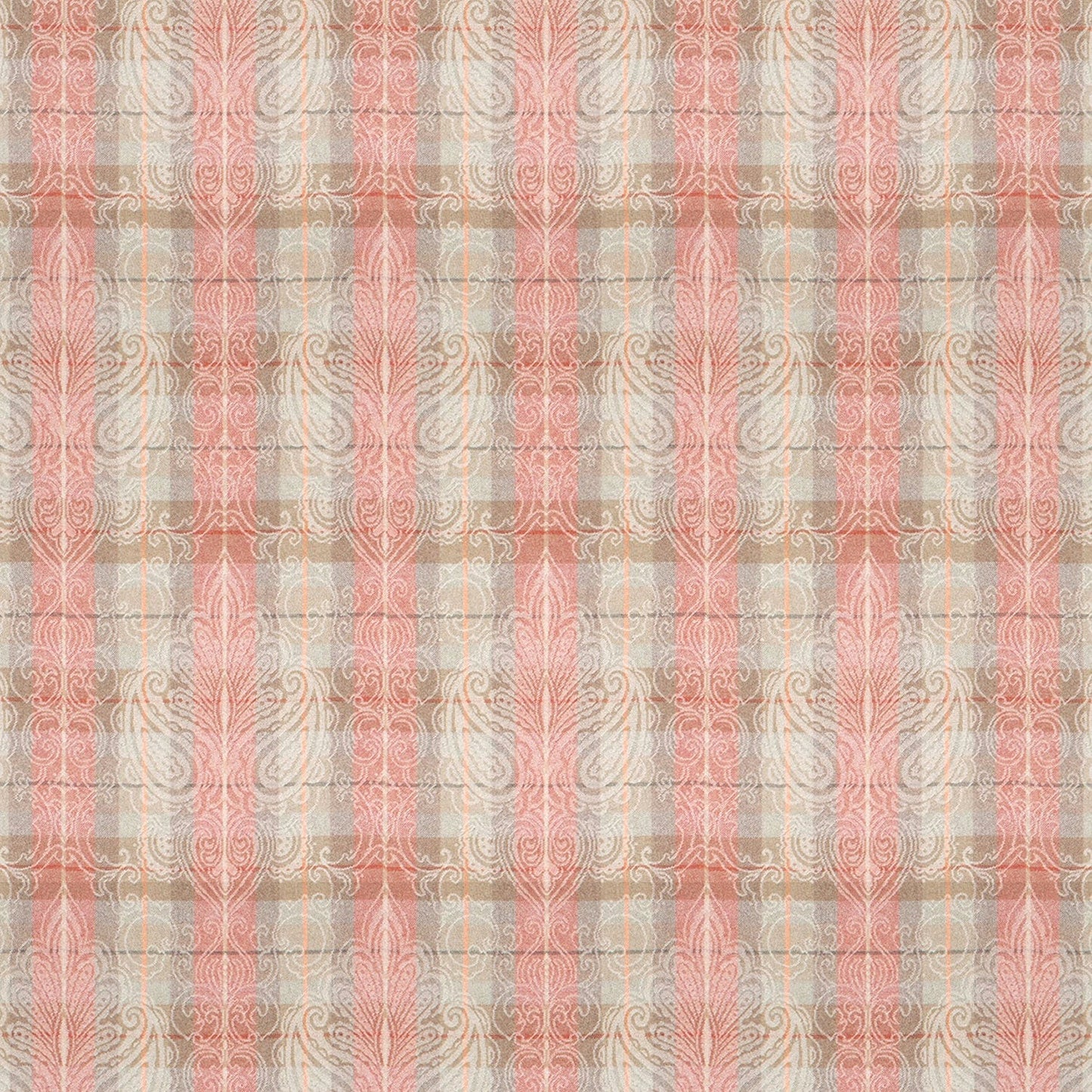 Linwood Alberta Salmon Jacquard FR Made to Measure Curtains