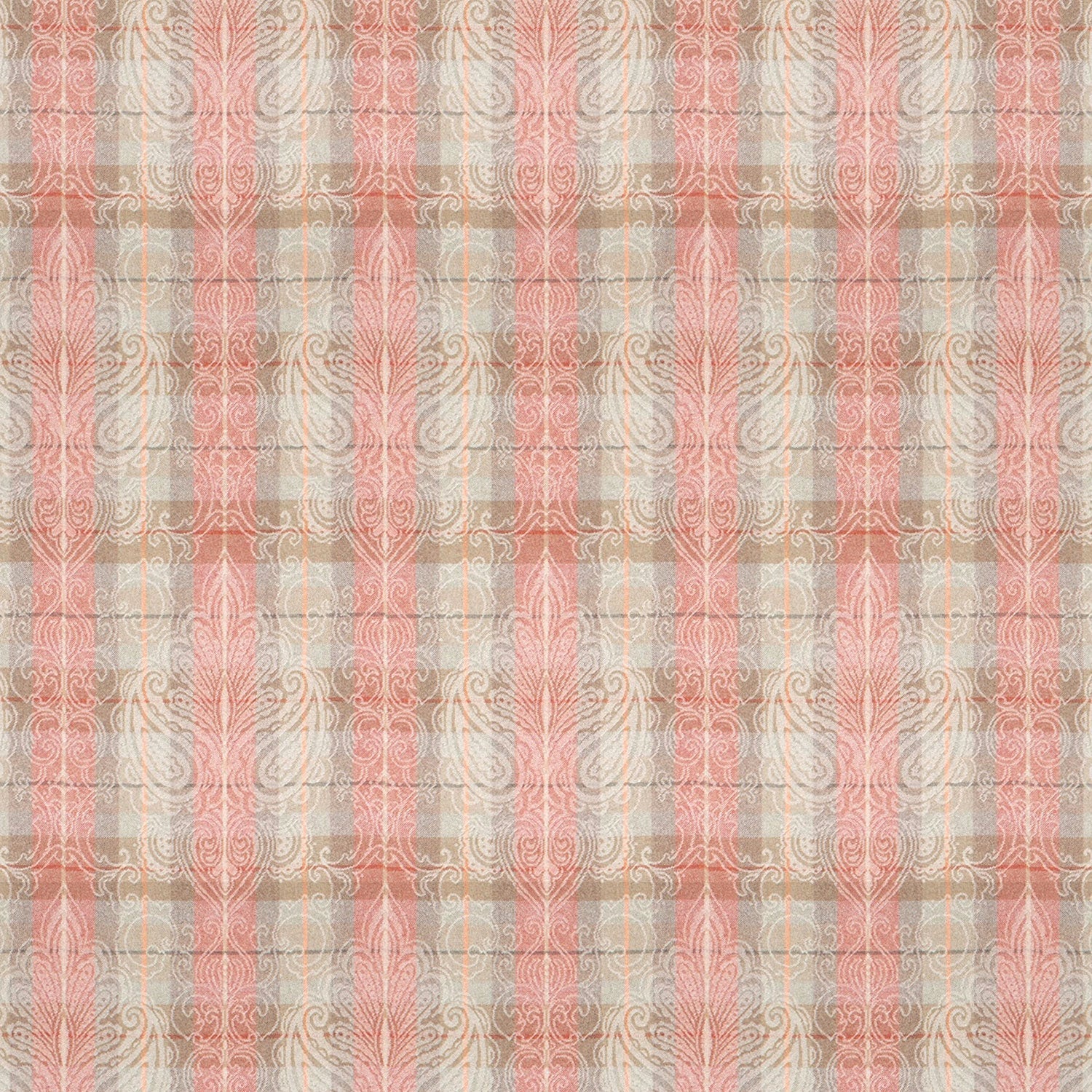 Linwood Alberta Salmon Jacquard FR Made to Measure Curtains