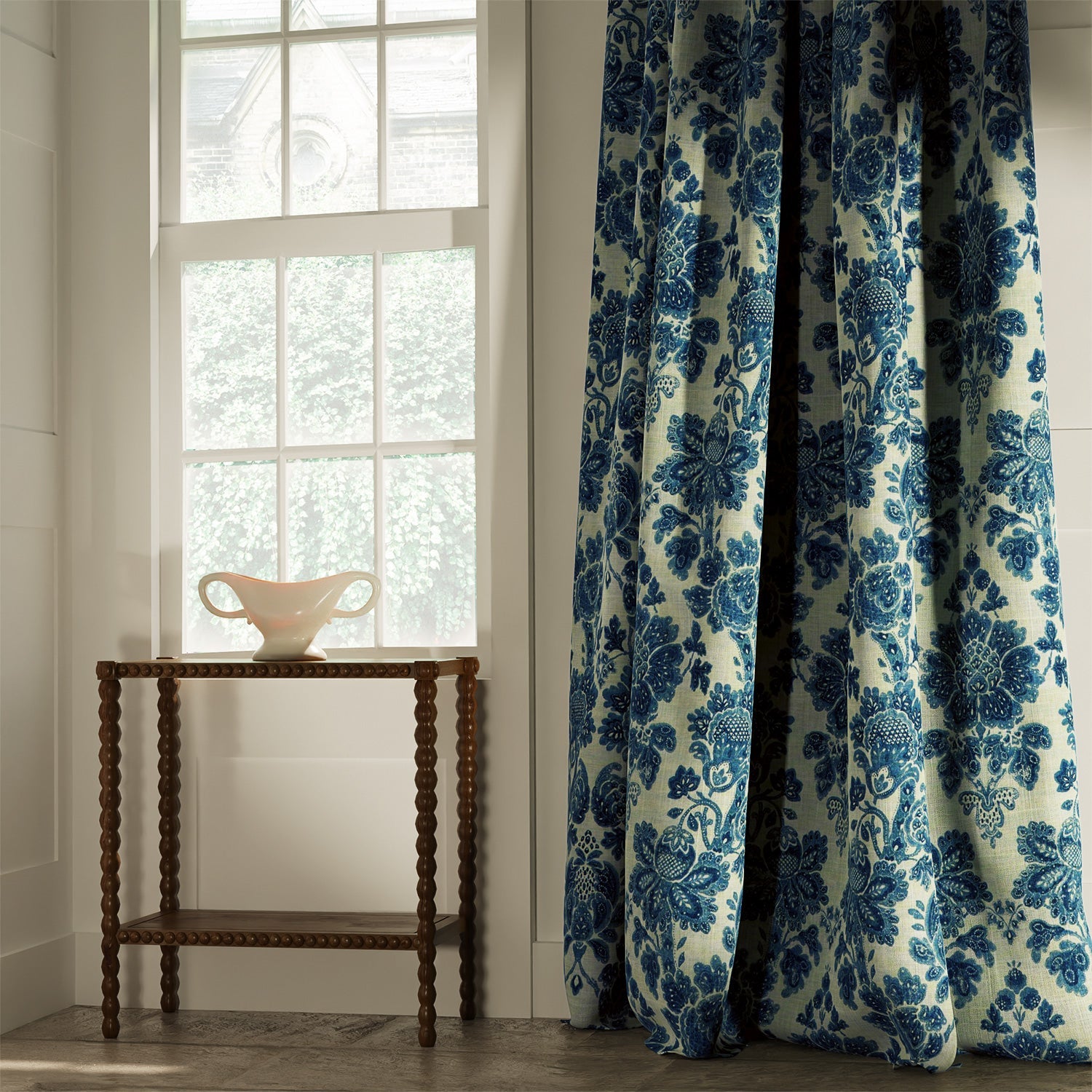 Linwood Cranbourne Dutch Blue FR Made to Measure Curtains