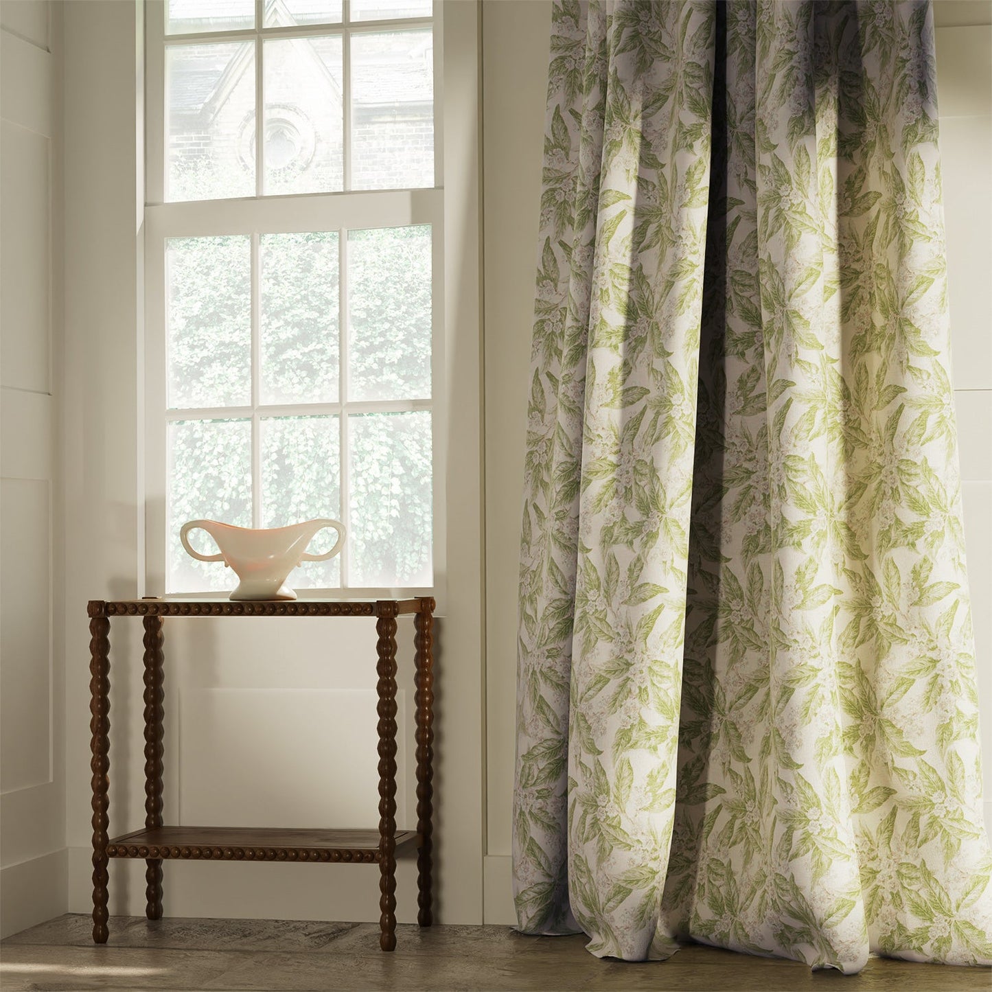 Linwood Loseley Apple Green Made to Measure Curtains