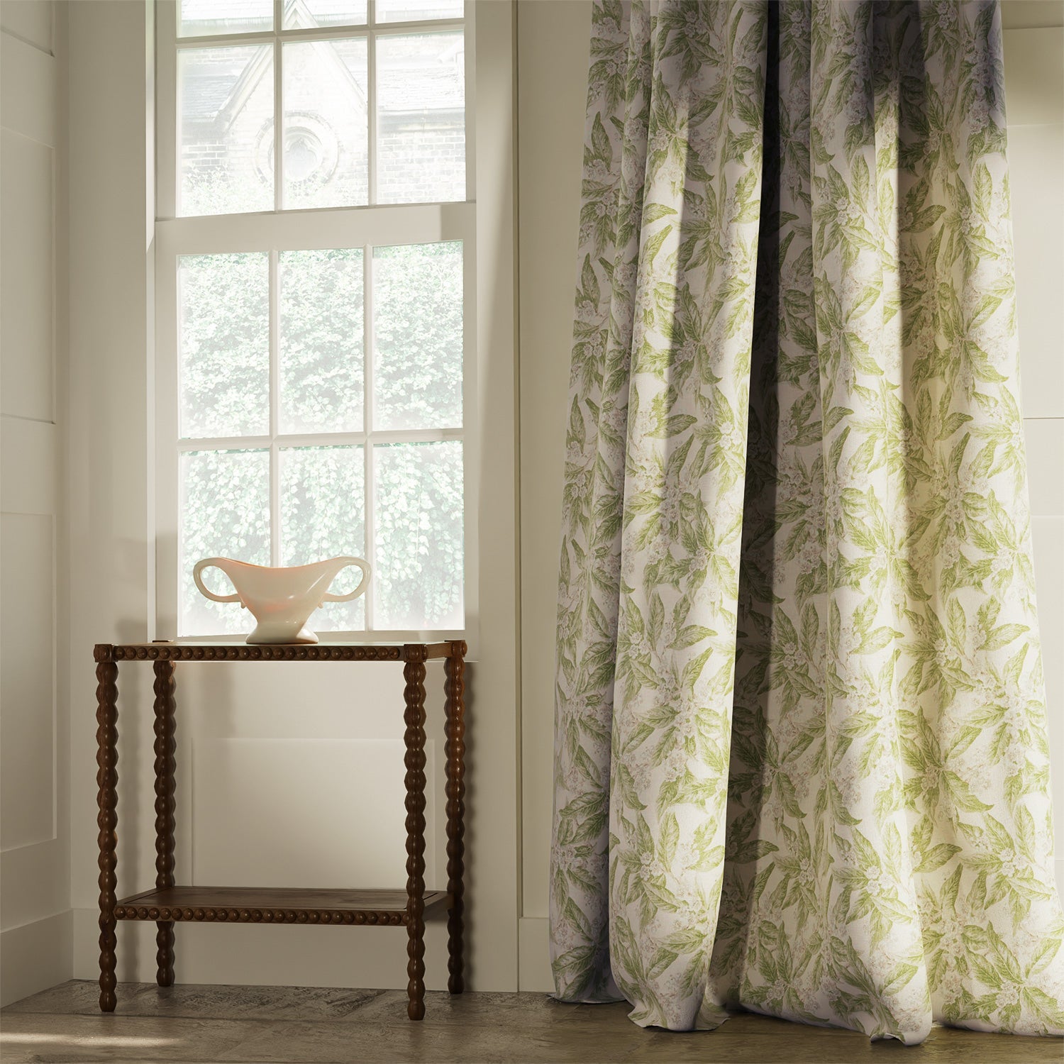 Linwood Loseley Apple Green Made to Measure Curtains