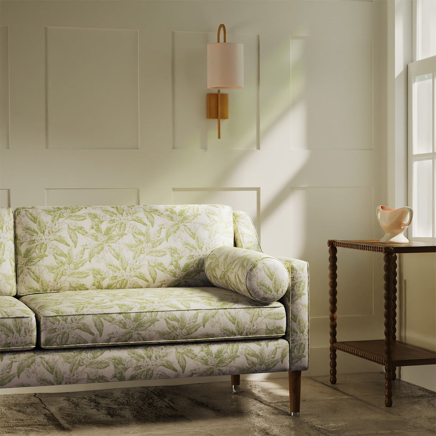 Linwood Loseley Apple Green Made to Measure Curtains