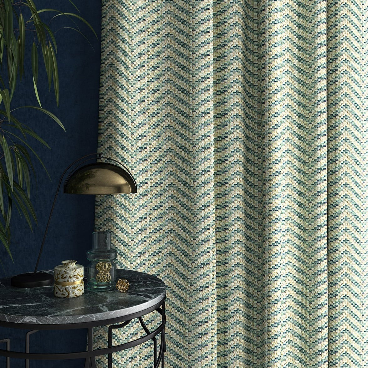 Linwood Zeus Bluestone FR Made to Measure Curtains