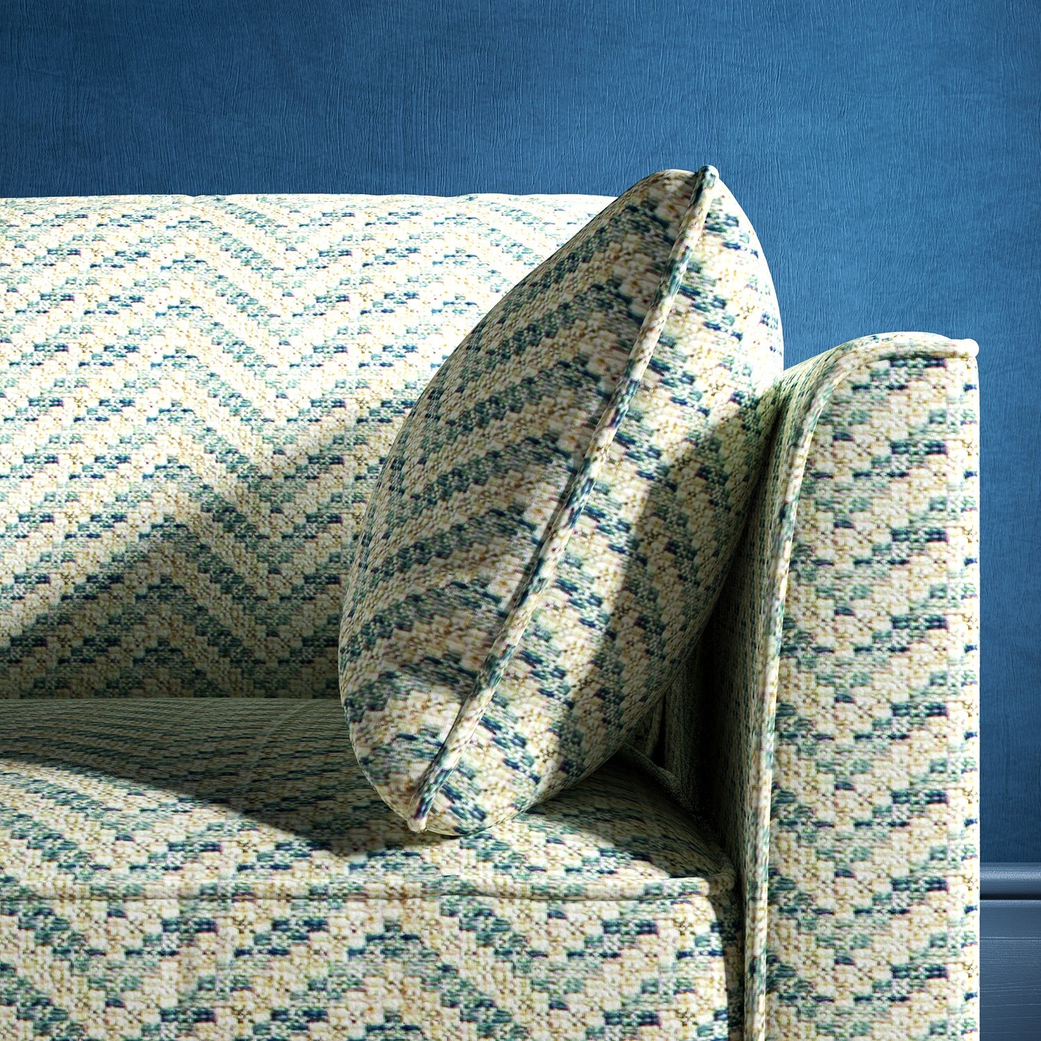 Linwood Zeus Bluestone Made to Measure Curtains