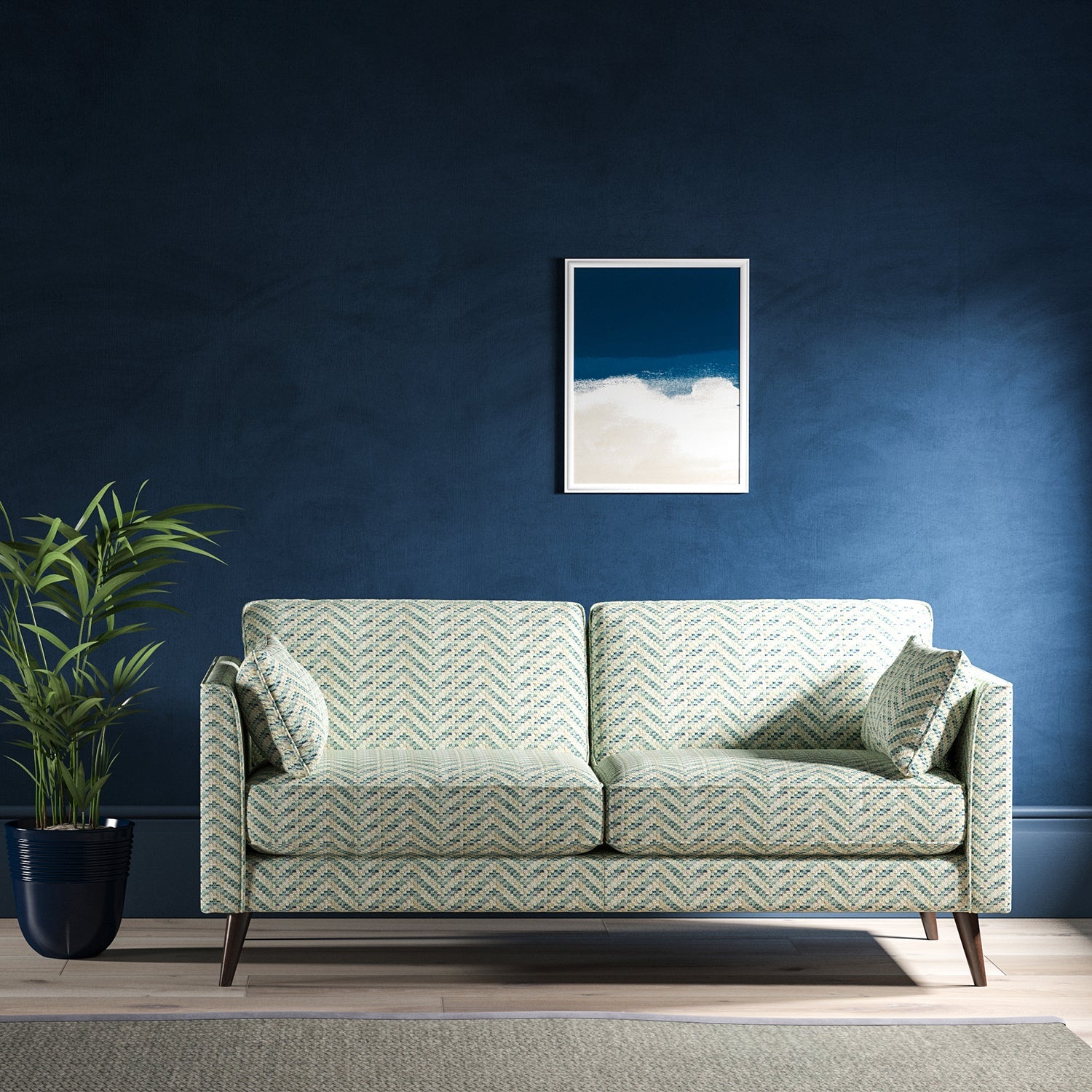 Linwood Zeus Bluestone Made to Measure Curtains