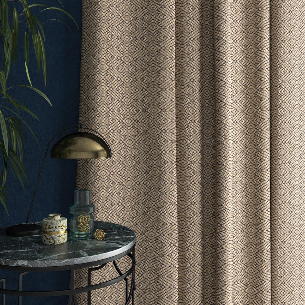 Linwood Tanuki Anthracite Made to Measure Curtains