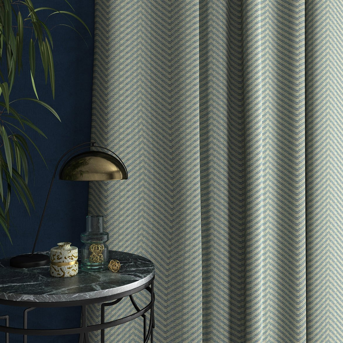 Linwood Kitsune Cerulean Made to Measure Curtains