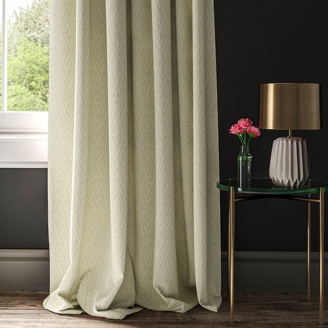 Linwood Rumba Natural Made to Measure Curtains