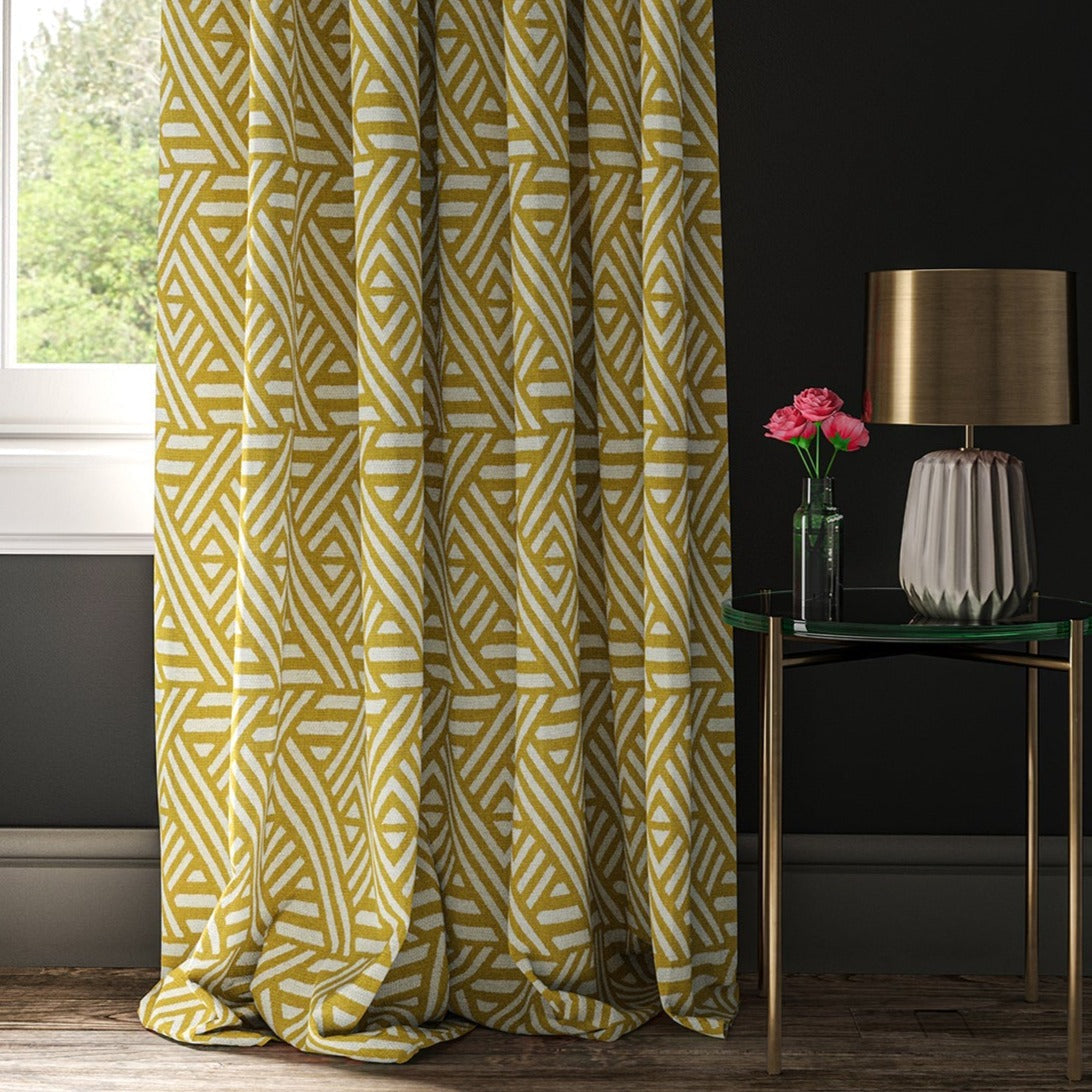 Linwood Pampas Saffron Made to Measure Curtains