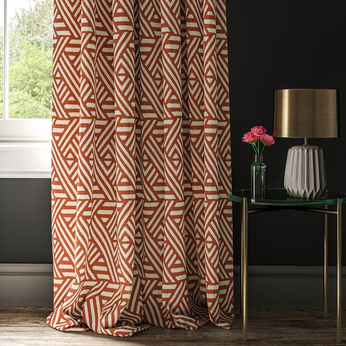 Linwood Pampas Chilli Made to Measure Curtains