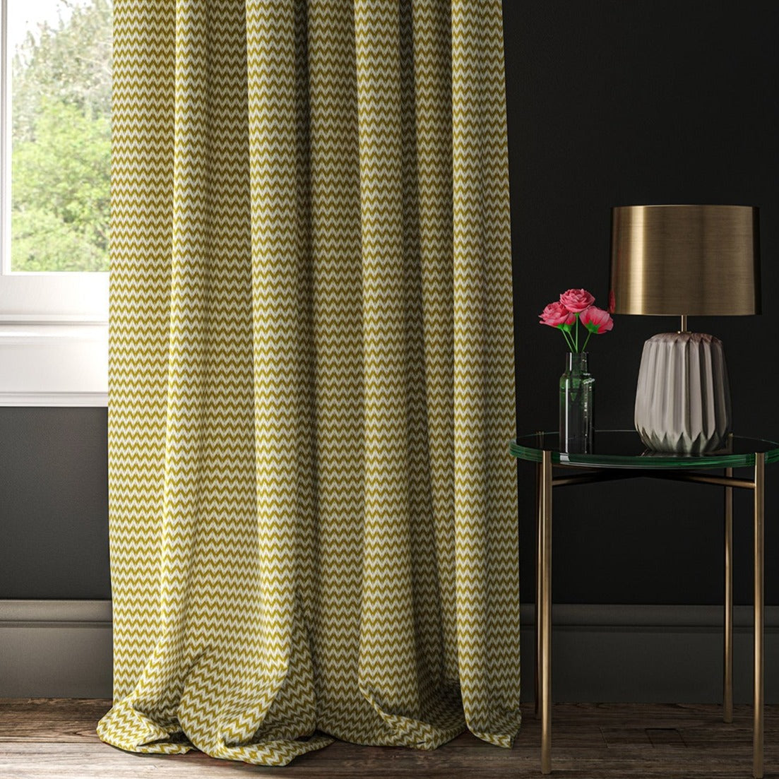 Linwood Bolero Yellow FR Made to Measure Curtains