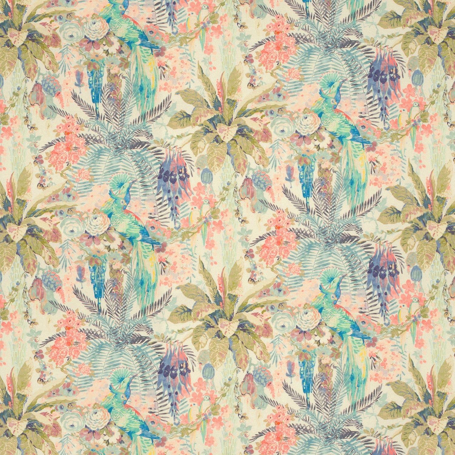 Linwood Rainforest Rabble Sherbet Made to Measure Curtains