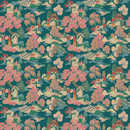 Linwood Japanese Garden Blossom FR Made to Measure Curtains
