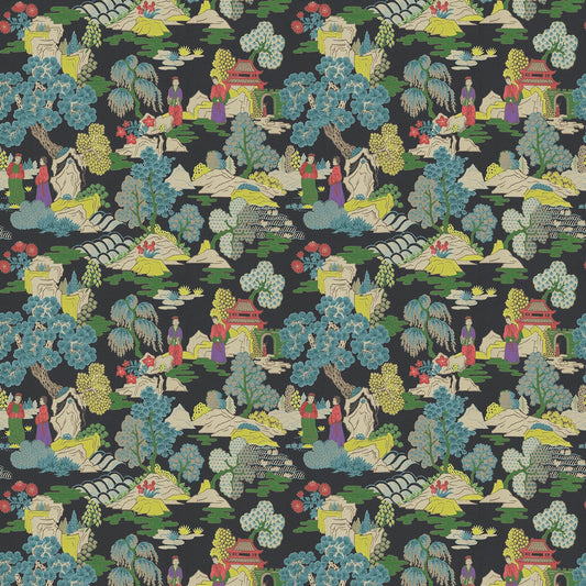 Linwood Japanese Garden Dayglow FR Made to Measure Curtains