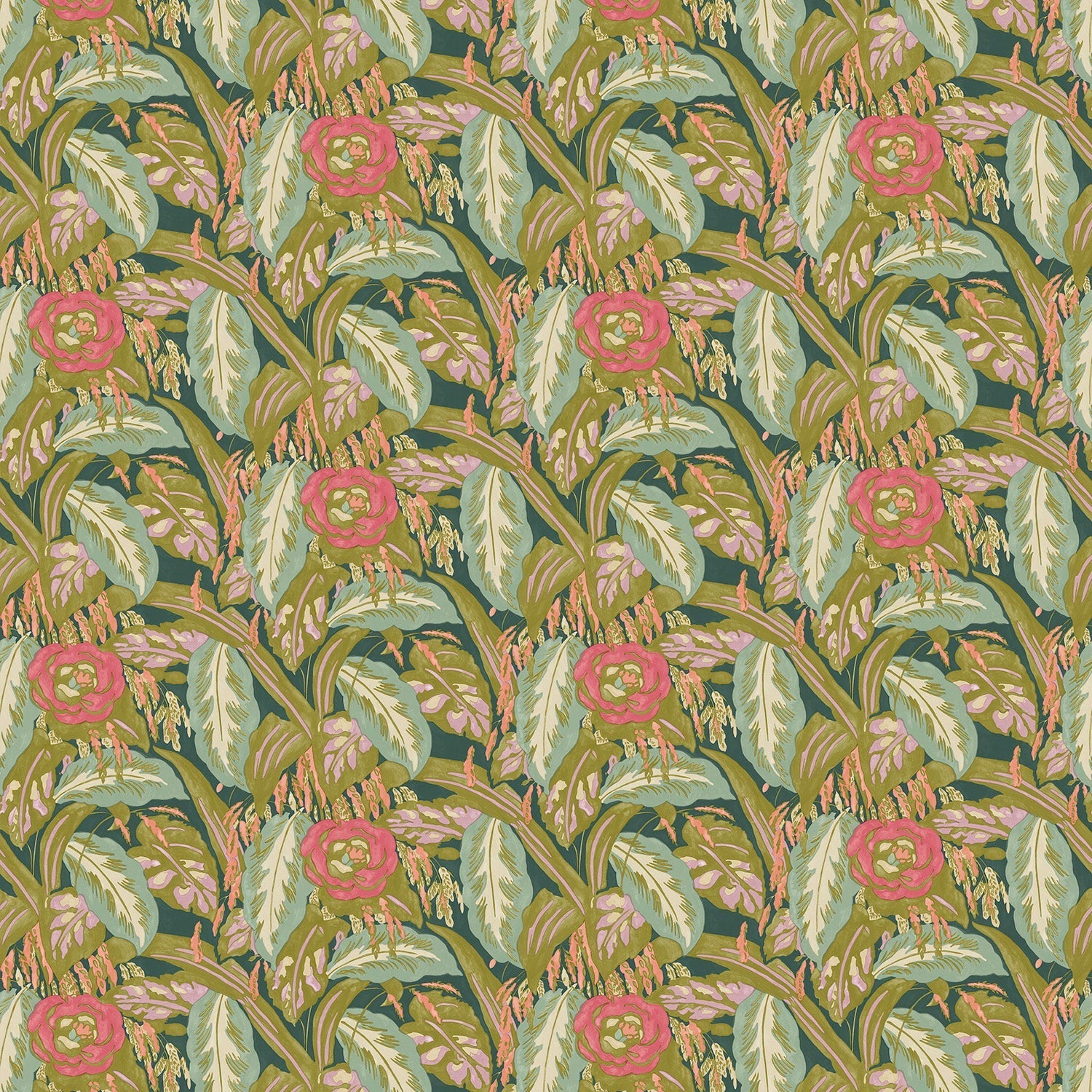 Linwood Les Fauves Olive FR Made to Measure Curtains