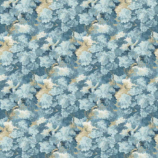 Linwood English Oak Cornflower FR Made to Measure Curtains