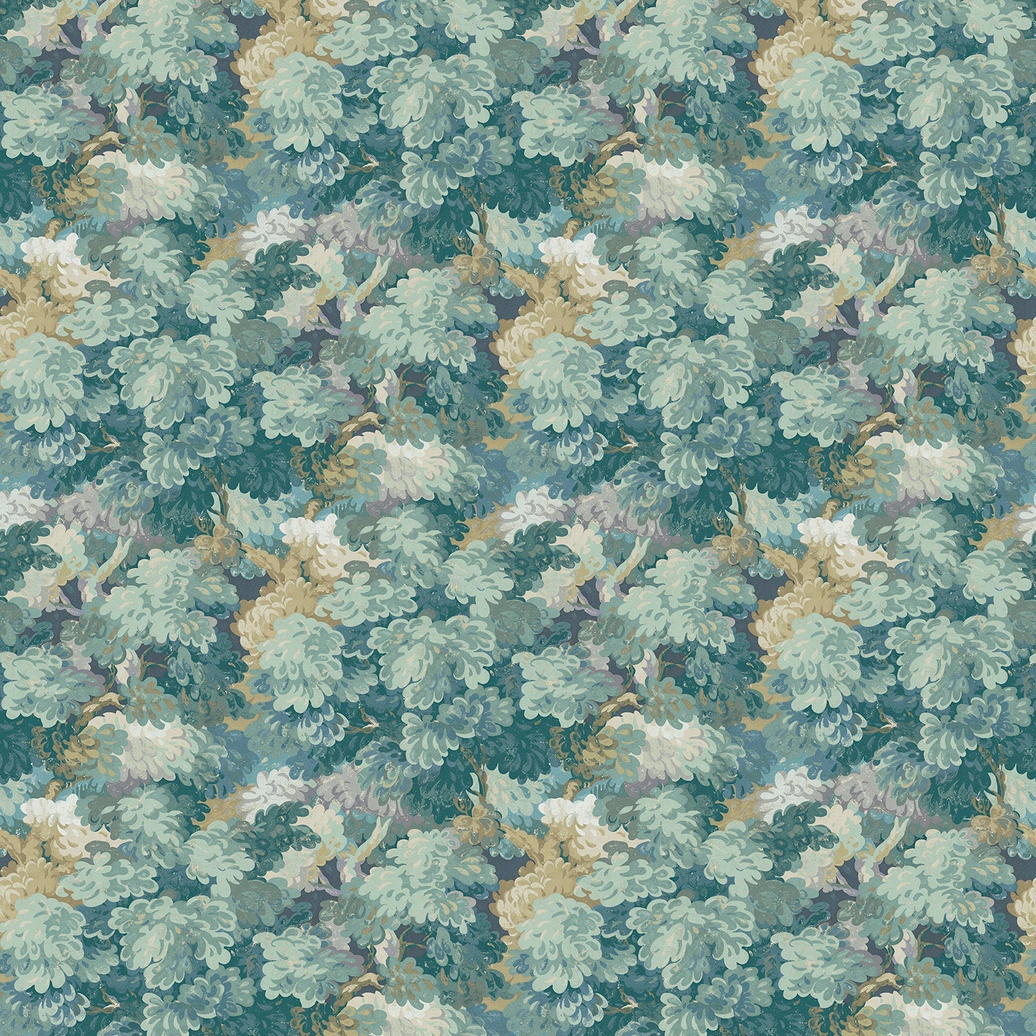 Linwood English Oak Teal FR Made to Measure Curtains